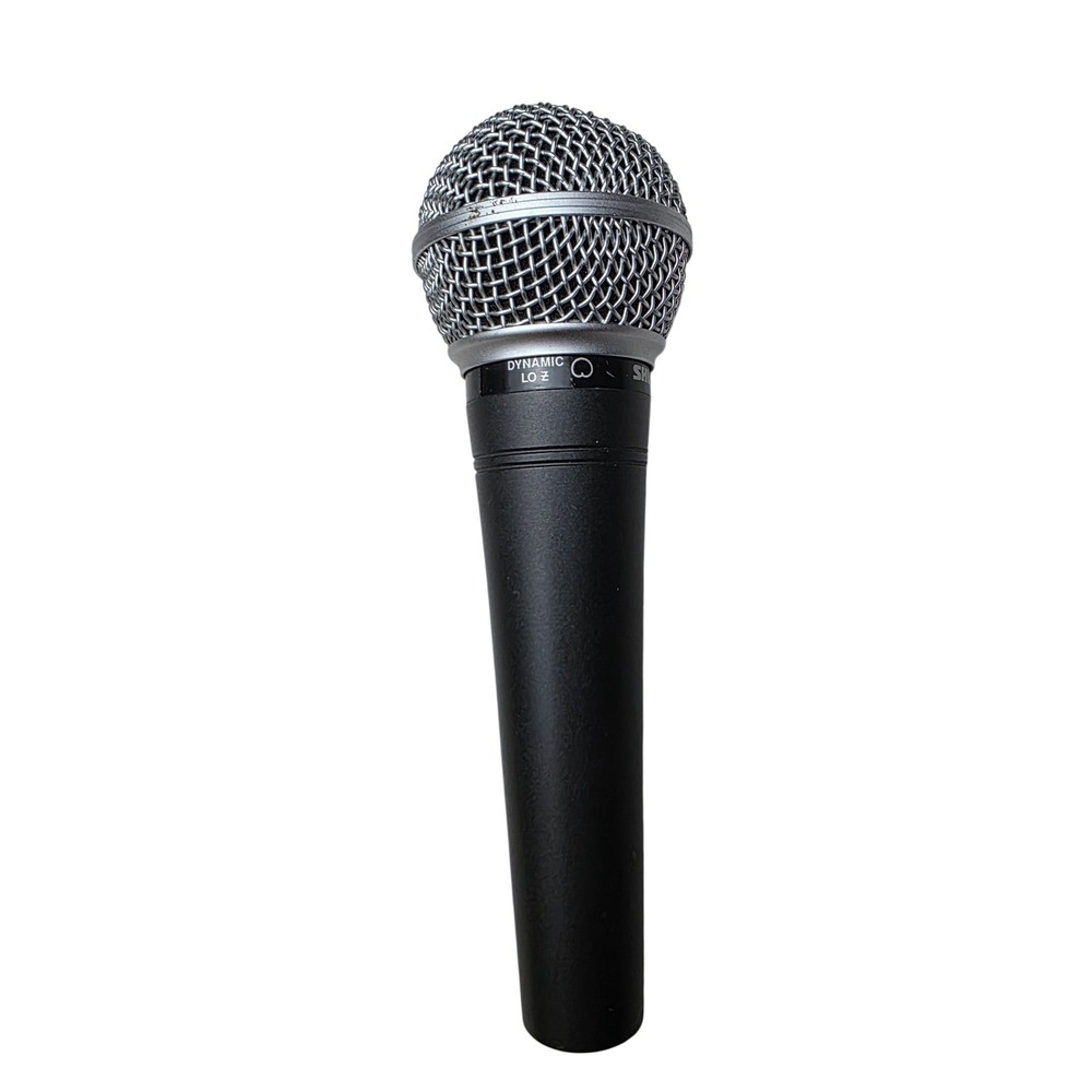 Shure SM48 Dynamic Vocal Microphone Lo-Z Cardioid Handheld Mic Black Silver W2